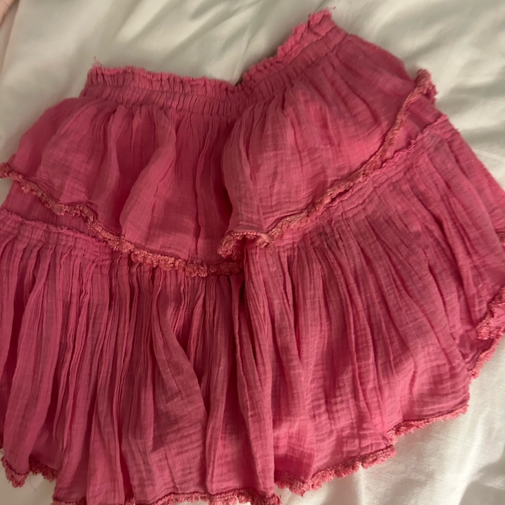 Pink LoveShackFancy skirt